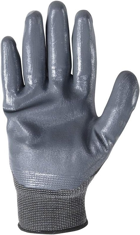 Wells Lamont 546-M Grip Gloves, Men's, M, Knit Cuff, Latex Coating, Nitrile Glove, Gray