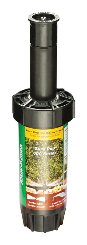 Rain Bird Sure Pop 2-1/2 in. H Center Strip Sprinkler Spray Head 30 ft.