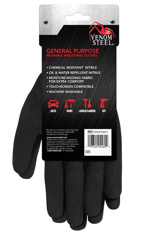 Medline VENGP100LV1 Work Gloves, M/L