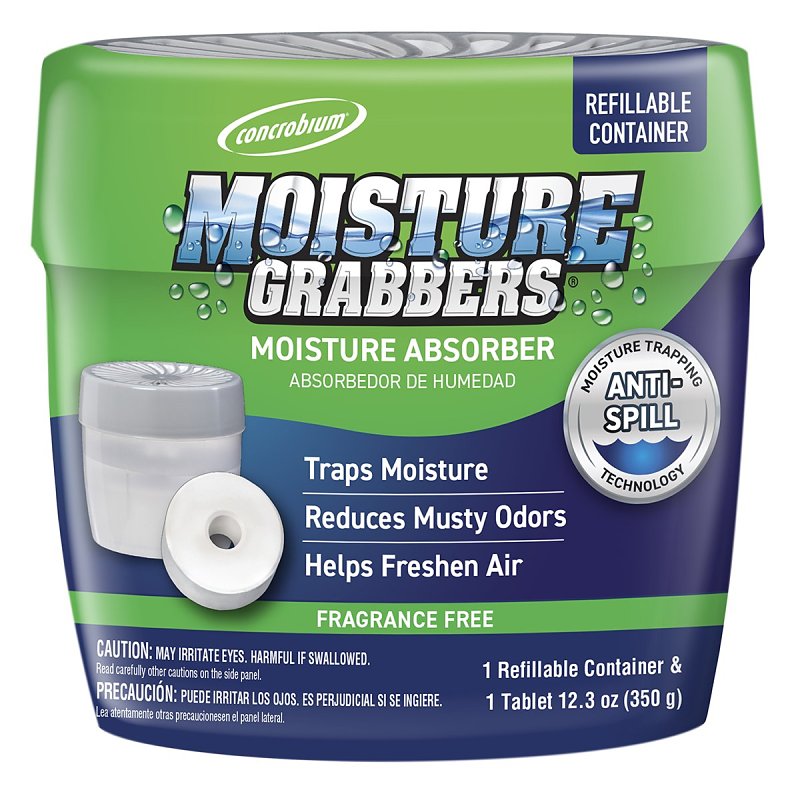 Shell Grabber Concrobium Moisture Grabbers 378490 Moisture Absorber, 12.3 oz, Tablet ...