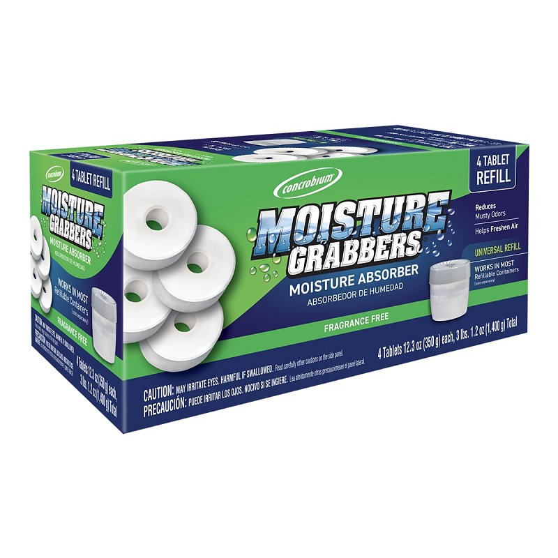 Concrobium Moisture Grabbers 378489 Moisture Absorber, 12.3 oz, Tablet ...