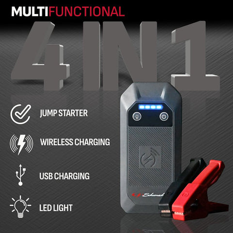 Schumacher SL1672 Jump Starter and Portable Power Pack, 12 V, 1000 A, Lithium-Ion Battery