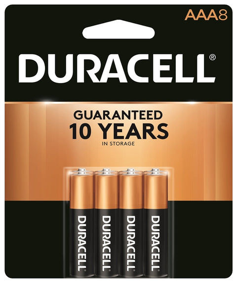 Coppertop MN2400B8Z High Capacity Alkaline Battery, 1.5 V, AAA, Manganese Dioxide
