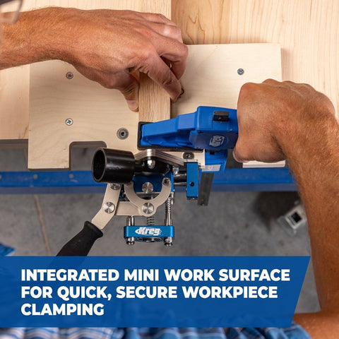 Kreg MortiseMate Series KLTJ100 Loose Tenon Jig, 1/2 to 1-1/2 in THK Clamping, Aluminum/Stainless Steel