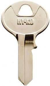 Hy-Ko 11010VR3 Key Blank, Brass, Nickel, For: Viro Cabinet, House Locks and Padlocks, Pack of 10