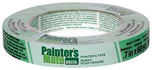 Painter's Mate 671394 Painter's Tape, 60 yd L, 0.7 in W, Green