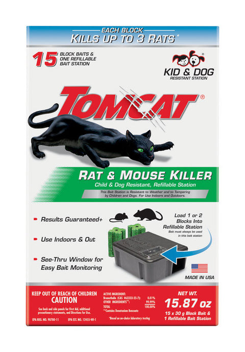 Tomcat Refillable Bait Station For Rats & Mice