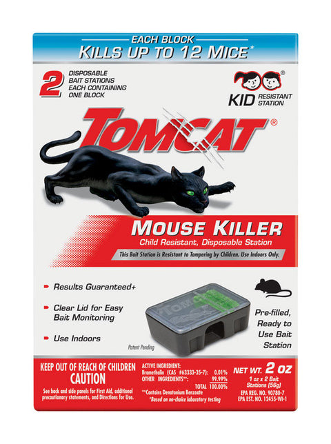 Tomcat Disposable Bait Station For Mice 2 pk