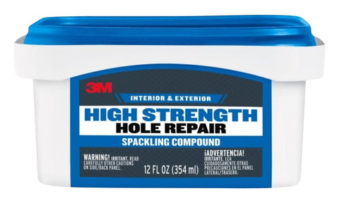 3M High Strength Hole Repair CC-12-DT Color Changing Spackling Compound, White, 12 fl-oz