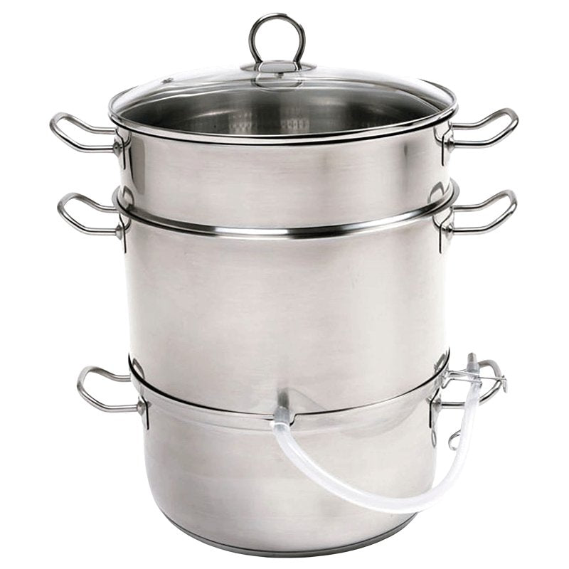 Norpro 619 Steamer and Juicer, 11 L Steamer Insert, 3.8 L Juice Contai ...
