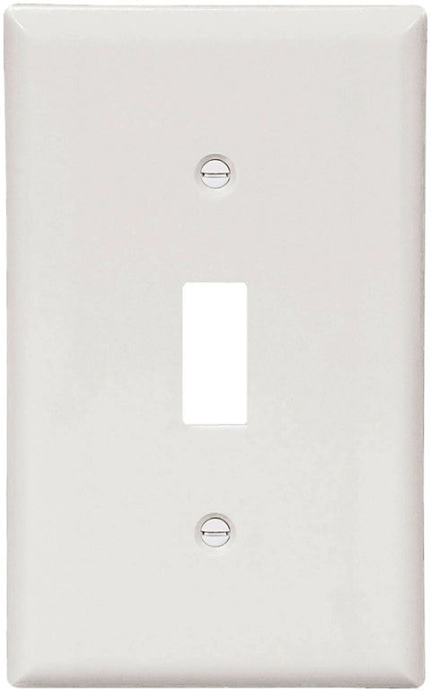 Eaton Wiring Devices BP5134W Wallplate, 4-1/2 in L, 2-3/4 in W, 1 -Gang, Nylon, White, High-Gloss, Pack of 5