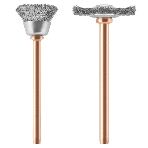 Dremel 448 Cleaning and Polishing Brush Set, 1/8 in Arbor/Shank, Stainless Steel Bristle