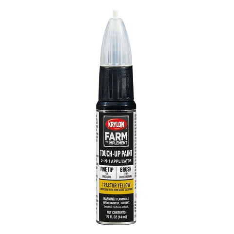 Krylon Farm & Implement Series K02050000 Touch-Up Paint Pen, Fine Tip, Tractor Yellow, Works on: Metal