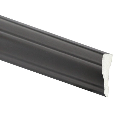 Inteplast Group 83500700040 Baseboard Moulding, 7 ft L, 2-1/8 in W, 9/16 in Thick, Square Edge Profile, Polystyrene, Pack of 15