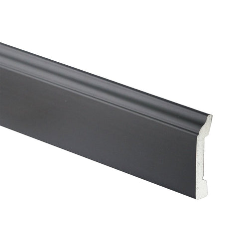 Inteplast Group 86230800040 Baseboard Moulding, 8 ft L, 3-3/16 in W, 3/8 in Thick, Square Edge Profile, Polystyrene, Pack of 12
