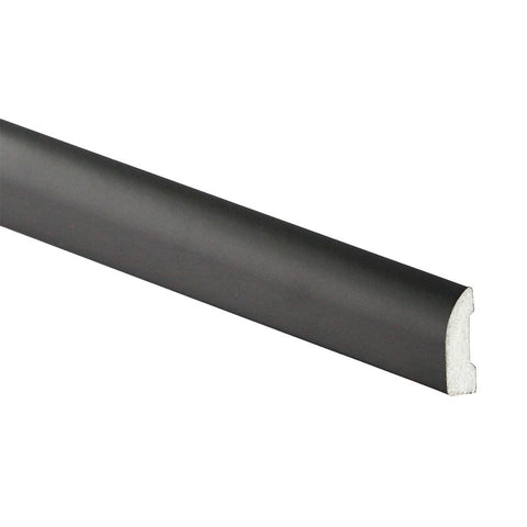 Inteplast Group 88560700040 Baseboard Moulding, 7 ft L, 1 in W, 1-1/4 in Thick, Square Edge Profile, Polystyrene, Black, Pack of 25