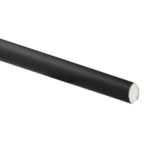 Inteplast Group 81070800040 Baseboard Moulding, 8 ft L, 1 in W, 9/16 in Thick, Square Edge Profile, Polystyrene, Black, Pack of 20