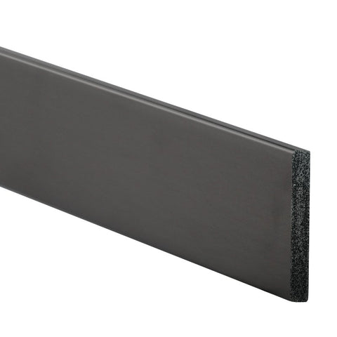 Inteplast Group 80400800040 Baseboard Moulding, 8 ft L, 3 in W, 1/2 in Thick, Square Edge Profile, Polystyrene, Black, Pack of 12