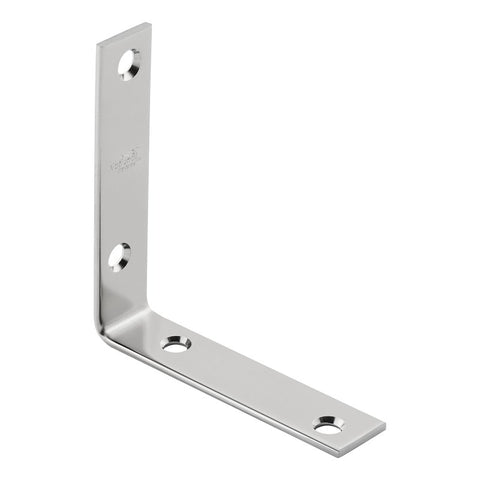 National Hardware N185-705 Corner Brace, 4 in L, 7/8 in W, Stainless Steel