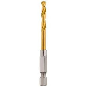 Milwaukee 48-89-4608 Impact Drill Bit, 11/64 in Dia, 2.91 in OAL, Twist Flute, 1/4 in Dia Shank, Hex Shank