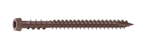 Camo 0395050 Deck Screw, Brown, #10 Thread, 2-1/2 in L, Flat Head, T20 Drive, Steel, 1000/PK