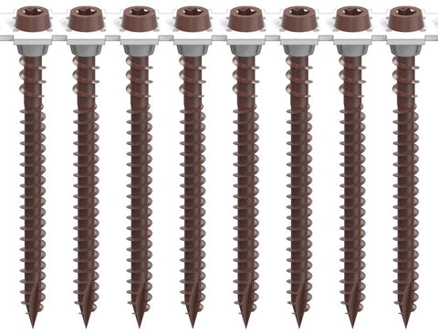 Camo 0395050 Deck Screw, Brown, #10 Thread, 2-1/2 in L, Flat Head, T20 Drive, Steel, 1000/PK
