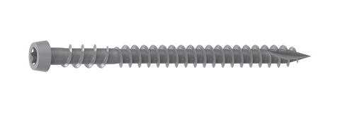 Camo 0395060 Deck Screw, Gray, #10 Thread, 2-1/2 in L, Flat Head, T20 Drive, Steel, 1000/PK