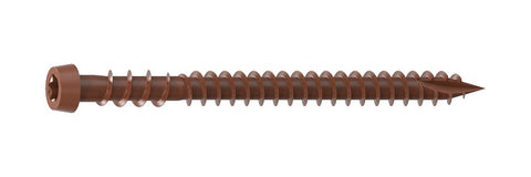ProFIT 349554 Screw, #10 Thread, 2-1/2 in L, Star Drive, Double Slash, Type 99 Point, Redwood
