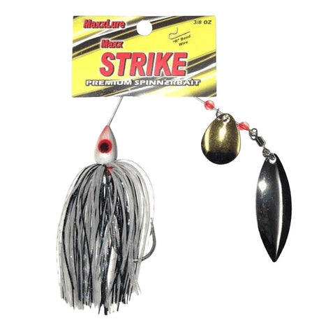 Stopper Lures Maxx Strike Series KE-MAX-SBBD14-CW Bait, Spinner, Silicone, Chart/White Bait