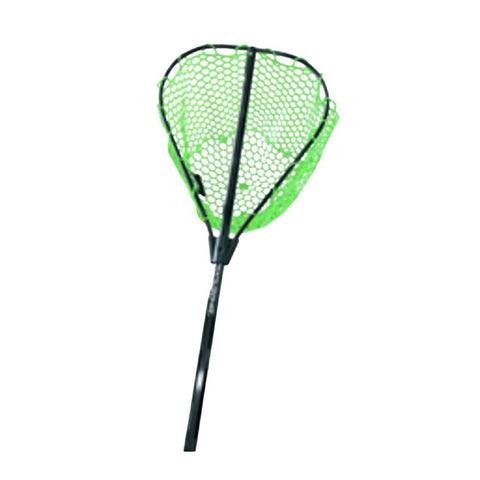 BoneHead Tackle BH-BHLNHV Landing Net, 21-1/2 in L, 16 in W, Silicone, High-Viz Fluorescent Green, 4 ft L Handle