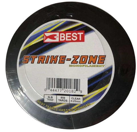 Stopper Lures BEST KE-BST-LMC06 Strike Zone Fishing Line, 850 yd L, Monofilament, Clear, 6 lb, Pack of 12