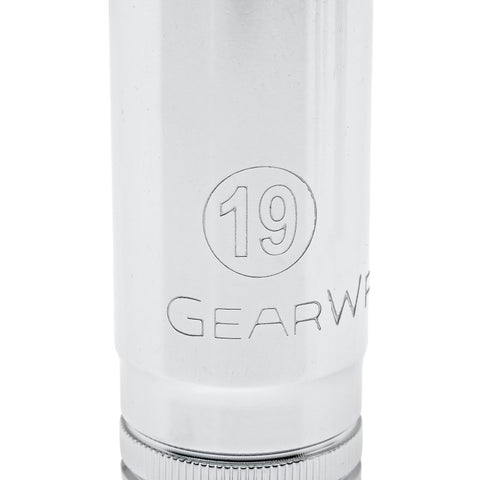 GearWrench 80554 Deep Socket Set, Alloy Steel, Full Polish Chrome
