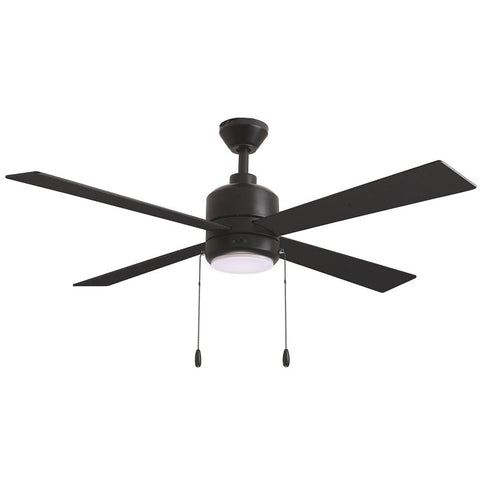 Boston Harbor S2501018-2-MBK Indoor Ceiling Fan, 52 in Sweep