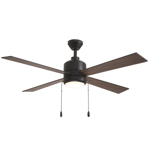 Boston Harbor S2501018-2-MBK Indoor Ceiling Fan, 52 in Sweep