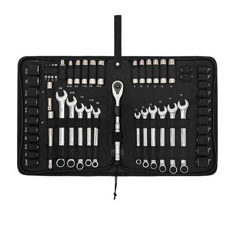 GearWrench GWCBMTS54P Mechanics Tool Set, 54-Piece, Steel, Chrome