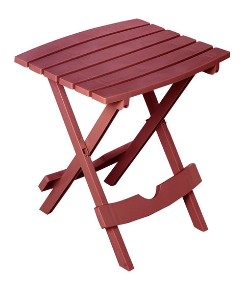 FOLDING SIDE TABLE POLY MERLOT, Pack of 4