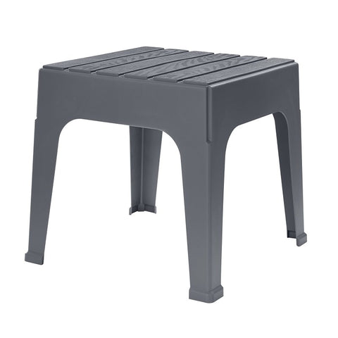 Adams BIG EASY 8090-13-3731 Stack Table, 18.9 in W, 18.9 in D, 17-3/4 in H, Resin Frame, Square Table, Gray Table, Pack of 6