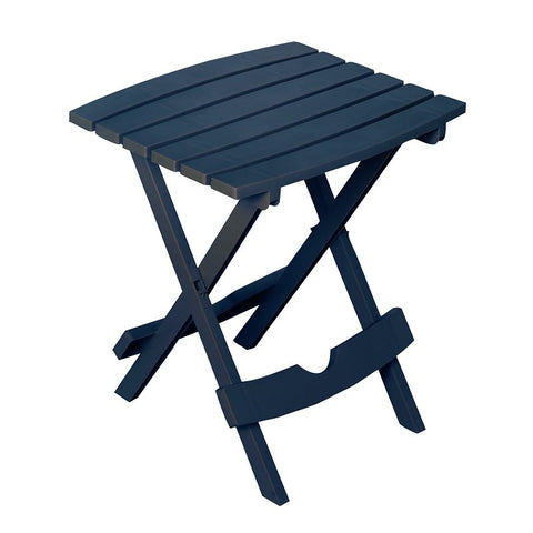 Adams Quik-Fold 260615 Side Table, 15-1/4 in W, 17-3/4 in D, 19-3/4 in H, Resin Frame, Rectangular Table, Midnight Table, Pack of 4