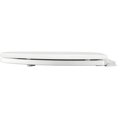 Mayfair 1878SLW000 Toilet Seat, Oval, Wood, White, Modern, Single Hinge