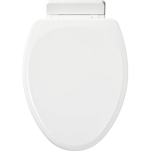 Mayfair 1878SLW000 Toilet Seat, Oval, Wood, White, Modern, Single Hinge