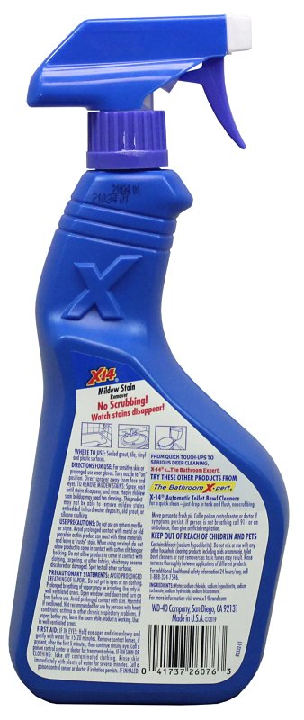 X-14 260764 Mildew Stain Remover, 1 qt Spray Bottle