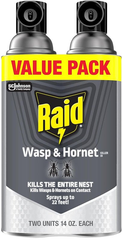 Raid 76588 Wasp and Hornet Killer, Aerosol, Outdoor, 17.5 oz Can