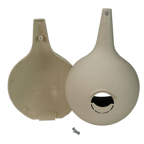 Heath 30008/30008R Bird House, 17-1/4 in W, 14-1/4 in D, 9-1/2 in H, Gourd, Plastic, Almond
