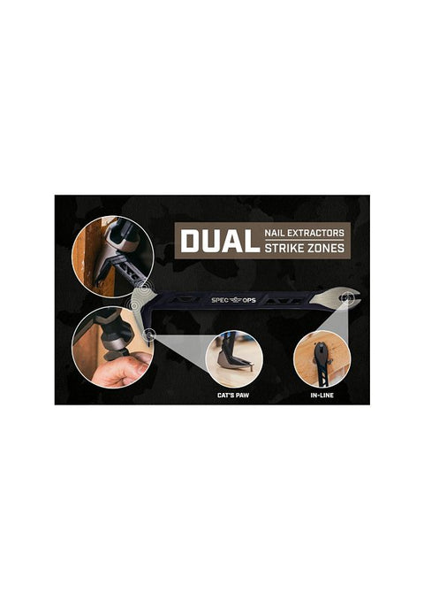 Spec Ops SPEC-D8CLAW Nail Puller, 8 in L, HCS, Black/Flat Dark Earth, 3.12 in W