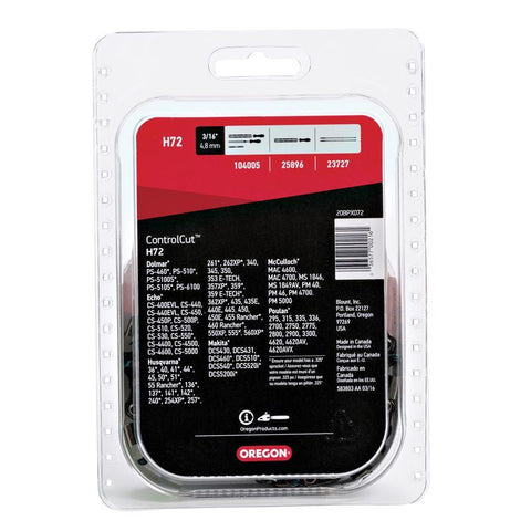 Oregon ControlCut H72 18 in. Chainsaw Chain 72 links