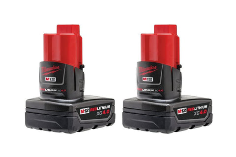 Milwaukee 48-11-2442 Cordless Battery Pack, 12 V Battery, 3 Ah