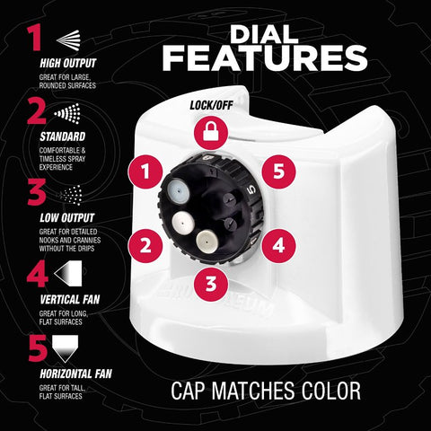 Rust-Oleum Automotive 394894 2X Automotive Enamel with Custom 5-in-1 Spray, Gloss, White, 12 oz, Aerosol Can