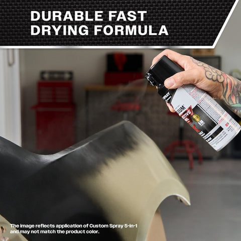 Rust-Oleum Automotive 394896 2X Automotive Enamel with Custom 5-in-1 Spray, Flat, Black, 12 oz, Aerosol Can