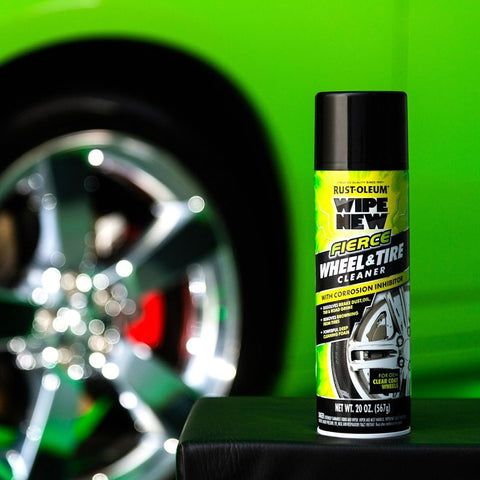Wipe New 372668 Fierce Wheel and Tire Cleaner, 20 oz Aerosol, Liquid, Solvent Like