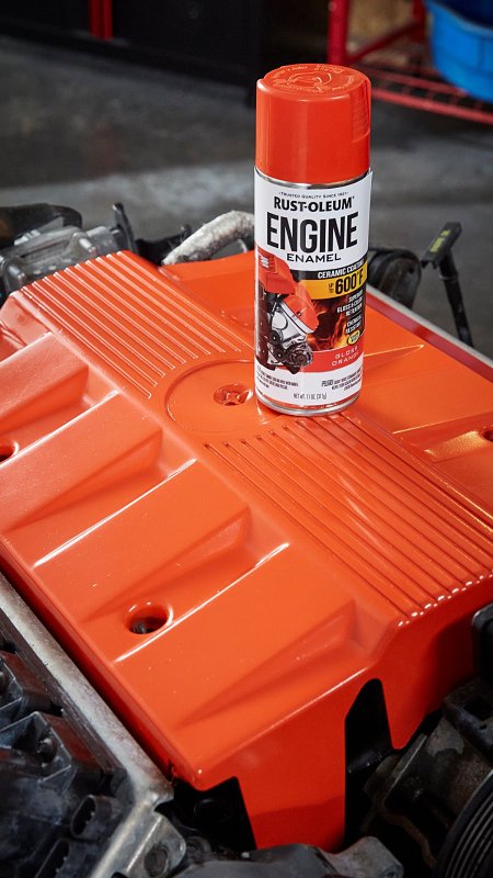 Rust-Oleum 363570 Engine Enamel, 11 oz, Liquid, Gloss Orange